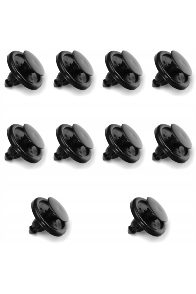 OEM Set 10 cleme pentru aparatori roata, Compatibil cu Toyota Lexus, 7 mm, Negru