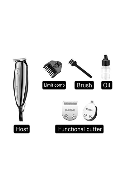 Kemei KM-702 Professional Electric Hair Clipper Best Cheap Hair Trimmer Stainless Steel USB Battery