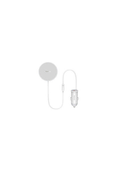 Baseus Încărcător auto wireless cu suport MagSafe 15W USB-C 25W Alb