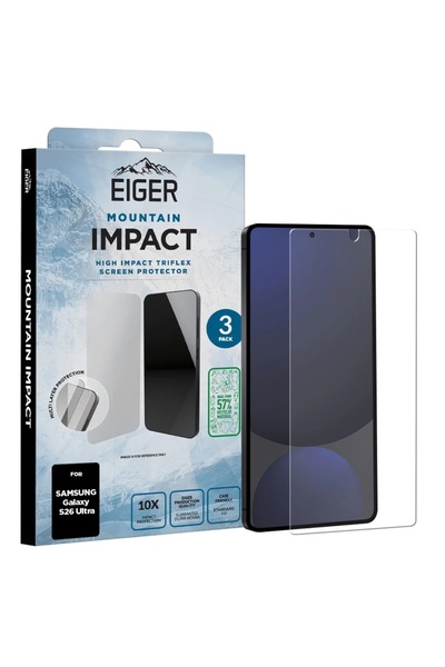 EIGER Pachet 3 buc Folie Mountain Impact GRS Samsung Galaxy S26 Ultra Clear