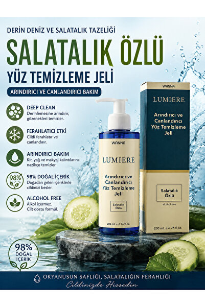 WANNA LUMIERE AQUA SENSATİON Yağlı ve Akneye Eğilimli Ciltler için salatalık ...