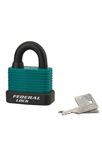 THIRARD Outdoor padlock, with key, Bumper, 54 mm, green