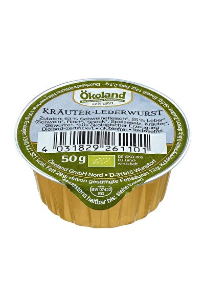 FreshPack Βιολογικό πατέ με συκώτι και βότανα, 50γρ. Okoland