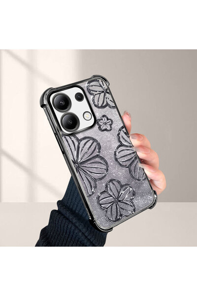 CASEVIBE Redmi Note 13 Uyumlu Çiçek desenli, darbelere dayanıklı telefon kılıfı