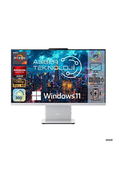 LENOVO Ideacentre 3 Beyaz 27ARR9 Ryzen 7 7735HS 8GB DDR5 256GB SSD 27" FHD W1...