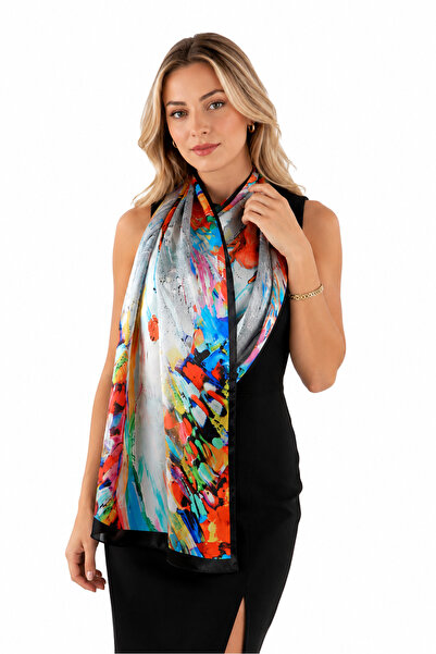 silkwormlife Art Collection 100% Silk Shawl – Stylish Women's Scarf with Famo...