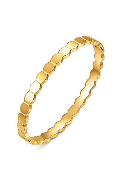 OEM Brățară tip fagure placată cu aur de 18K – 6,2 cm
