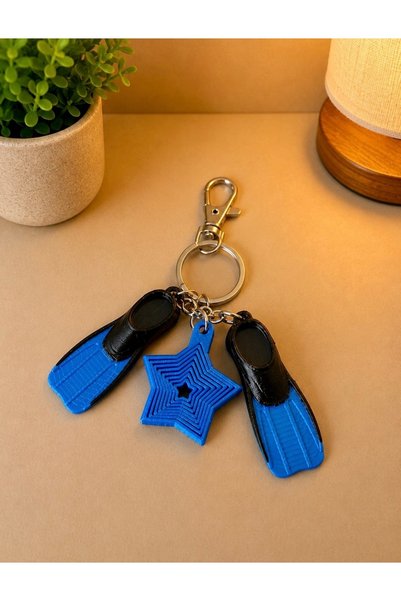 Dinç Spor Diving Palette Themed Keychain Set