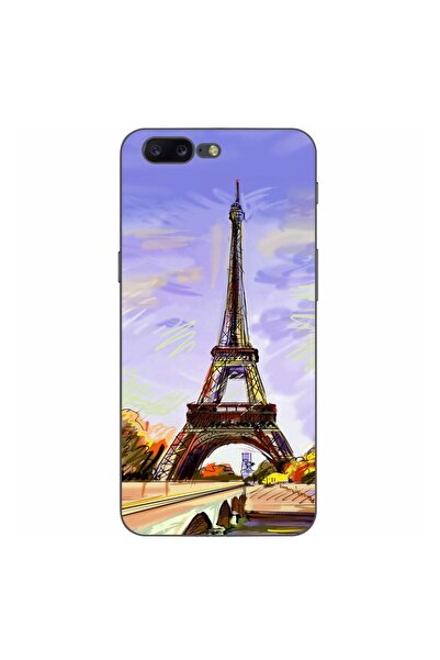OEM Husa compatibila cu OnePlus 5 Silicon Gel Tpu Model Desen Turnul Eiffel