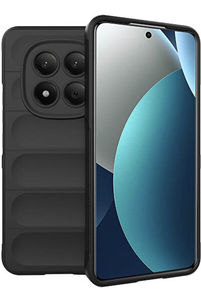 Techsuit Μαγική Σιλικονούχα Πίσω Θήκη Μαύρη για Redmi Note 15 Pro 4G