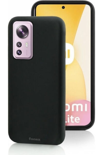Fonex Πίσω θήκη σιλικόνης 0.6 χιλιοστών, μαύρη (Xiaomi 12 Lite)