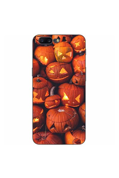 OEM Husa compatibila cu OnePlus 5 Silicon Gel Tpu Model Halloween Dovleci Lum...