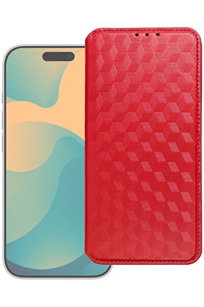 OEM 5g Cubic Book Συνθετικό Δέρμα Πλαστικό Κόκκινο (Redmi Note 15)