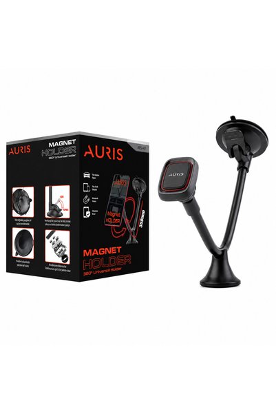 Auris ARS-H7 360° Cam Vantuzlu Manyetik Araç İçi Telefon Tutucu