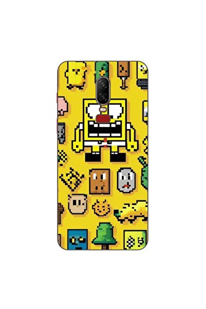 OEM Husa compatibila cu OnePlus 6 Silicon Gel Tpu Model Pixel Art Spongebob