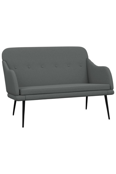 vidaxl Bancă, gri închis, 110x76x80 cm, textil