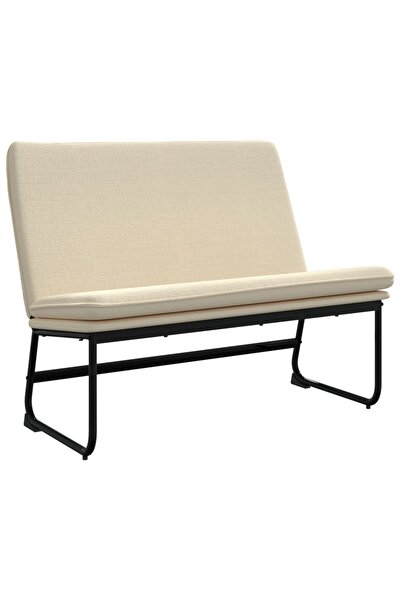 vidaxl Bancă, crem, 100x75x76 cm, material textil