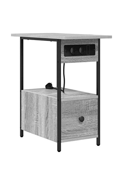 vidaxl Dulap de noapte Gri Sonoma 60 x 30 x 61 cm Lemn compozit