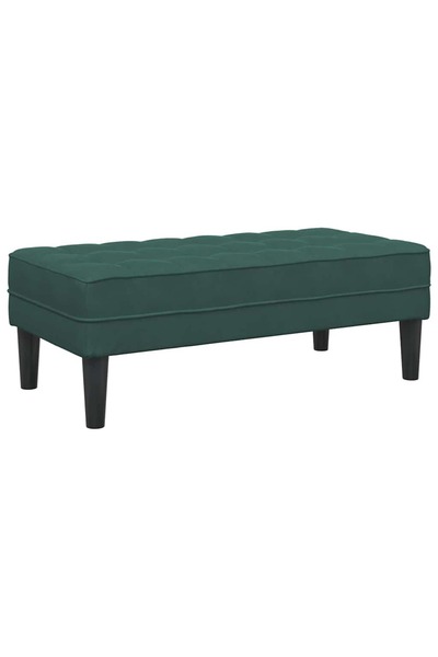 vidaxl bancă cu pernă Verde închis 113 x 57 x 39 cm Catifea