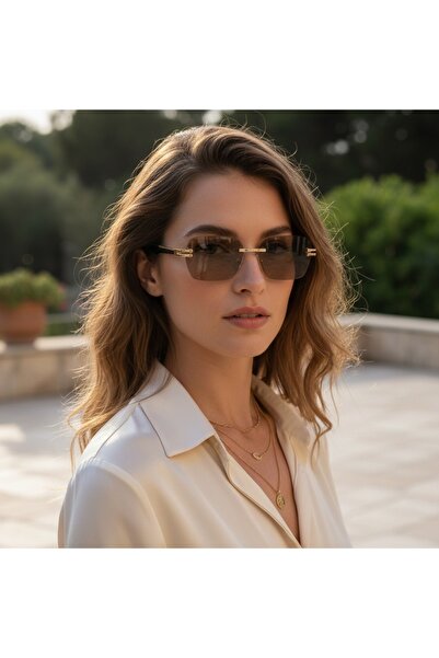 Tress Fashion Ochelari de soare dama - maro UV400 - 2020-502 (Toc inclus)