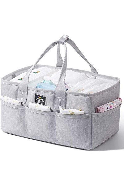 Generic Foldable baby diaper organizer with 100% cotton rope, diaper basket, ...