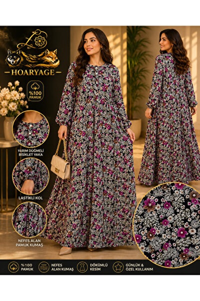hoaryage Viscose Long Robe Dress, Comfortable Fit, Oversize, Casual, Stylish,...