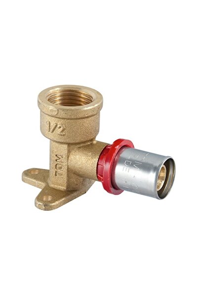 TDM PEX Elbow 16 mm x 1/2" with support