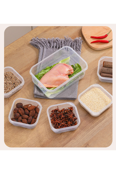 Zorix Set of 4 Refrigerator Storage Containers: Freezer-Safe, Divided, Airtig...