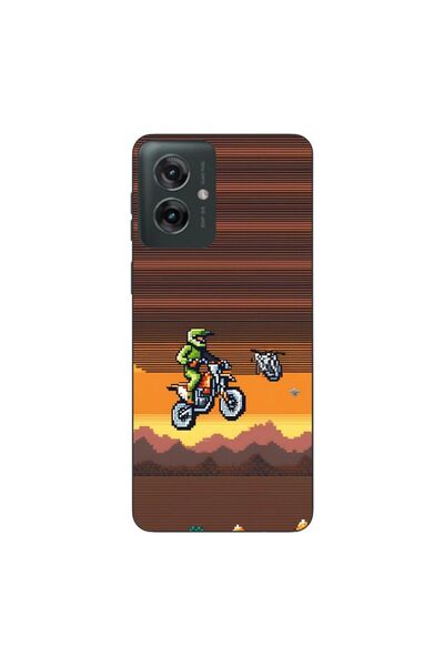 OEM Husa compatibila cu Motorola Moto G55 Silicon Gel Tpu Model Pixel Art Mot...