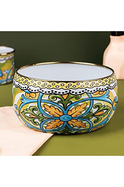 Yıldızan Nzr Beautestore Emaylab Selge 18 cm Decorative Salad Bowl, Presentat...