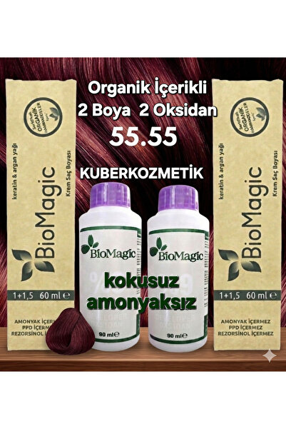 BIOMAGIC 5.03 Fındık Kabuğu Organik İçerikli Amonyaksız Kalıcı Kokusuz Saç Bo...