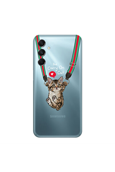 Other Samsung M34 Swinging cat Transparent Silicone TPU Θήκη
