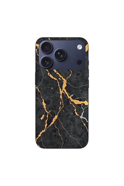 OEM Husa compatibila cu Apple iPhone 17 Pro Silicon Gel Tpu Model Noir Gold M...