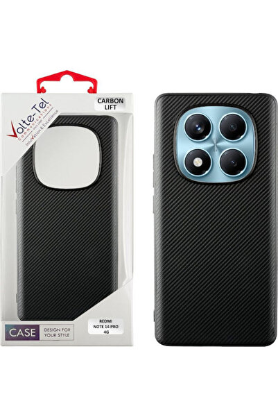 Other Volte-Tel Carbon Lift Πίσω Κάλυμμα Σιλικόνης Μαύρο (Redmi Note 14 Pro 4G)