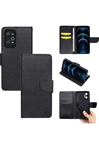 Other Sonique Trend Wallet Synthetic Leather Black (Realme GT Neo 2 5G / Real...