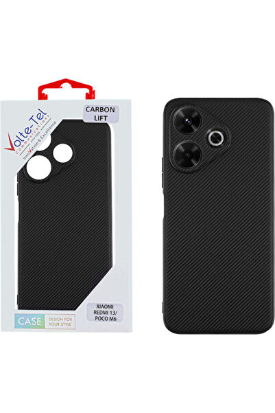 Other Volte-Tel Carbon Lift Back Cover Σιλικόνης Μαύρο (Redmi 13 / Poco M6 4G)