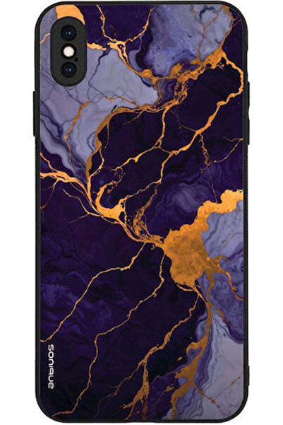 Other Sonique Μαρμάρινη Θήκη για Apple iPhone Xs Max Μωβ