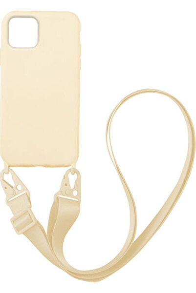 Other Sonique Carryhang Υγρή Θήκη Πλάτης Σιλικόνης 0.5mm με Λουράκι Μπεζ (iPh...