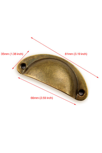 Choice8 Yellow Bronze KAK 20PCS Retro Metal Kitchen Drawer Cabinet Door Handl...