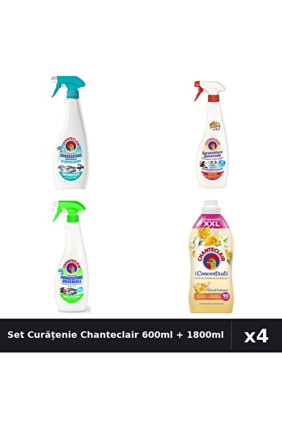 Chanteclair Set 4 Degresant Universal și Balsam Rufe - 3x600ml + 1800ml Flori...