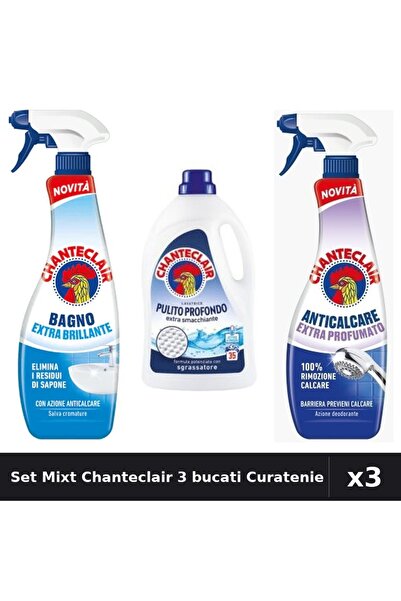 Chanteclair Set 3 Degresant și Detergent 625ml + 1575ml - Curatare Profunda, ...