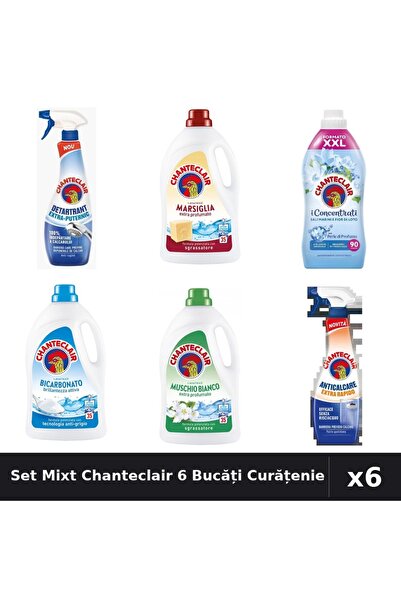 Chanteclair Set 6 Detergent și Balsam - Detartrant, Degresant 625ml, Rufe 1575ml