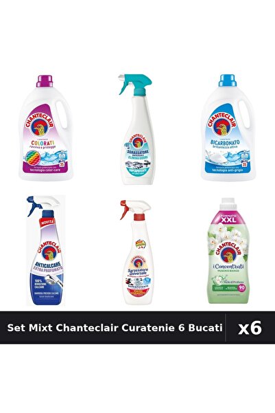 Chanteclair Set 6 Detergent și Degresant - Rufe 1575ml, Balsam 1800ml, 600-62...