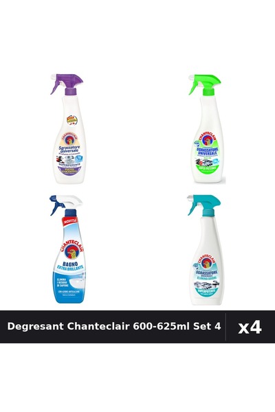Chanteclair Set 4 Degresant Universal 600-625ml - Mosc Alb, Lamaie, Anti-Miro...