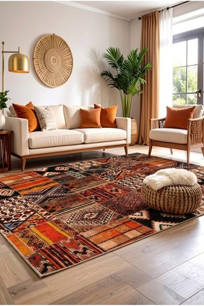 Cos.kim Decorative Carpet Non-Slip Base Stain-Resistant Washable Rug Custom S...