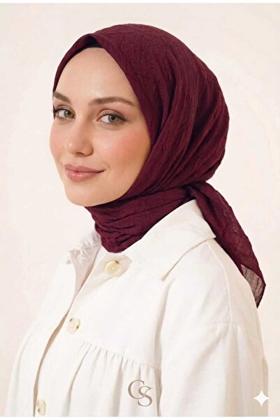 Alse Butik Bordo Bambu Kraş Eşarp