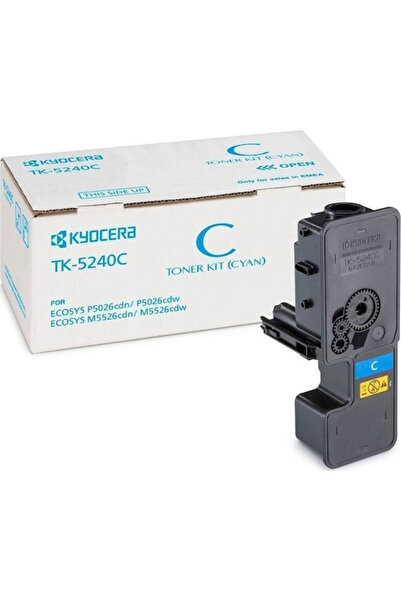 KYOCERA TK-5240C Γνήσιο Τόνερ Εκτυπωτή Λέιζερ Κυανό 3000 Σελίδες (1T02R7CNL0)