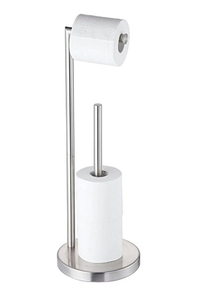 The Bros Free Standing Toilet Paper Holder Stand: Toilet Tissue Roll Holder f...