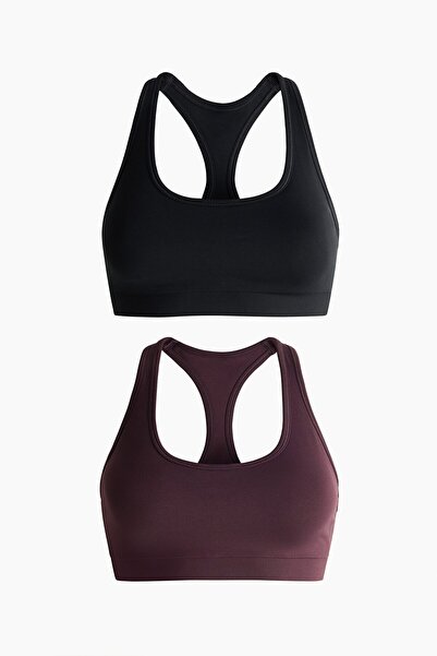 H&M 2'li Spor Sütyeni Seamless DryMove™
