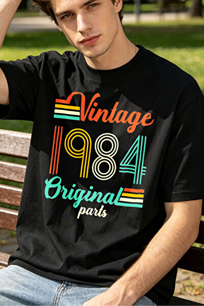 Fleck Retro Style T Shirts For Men Vintage 1984 Original Parts Personalized S...